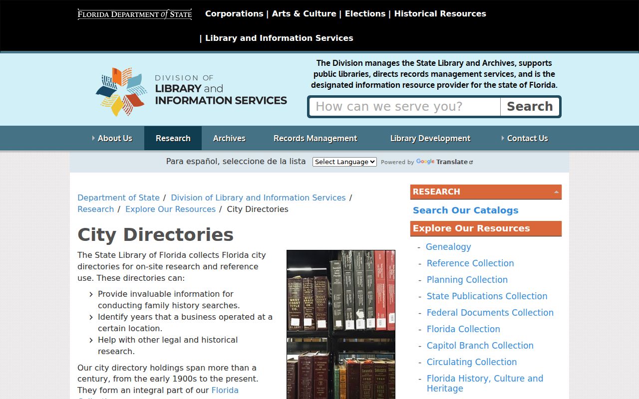 Jacksonville city directory guide at the State Library